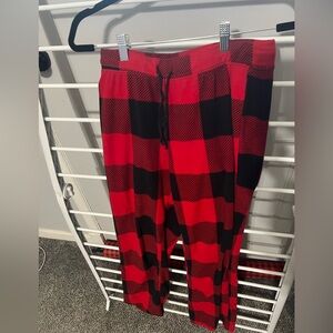 Old Navy Red and Black Patterned Pants
